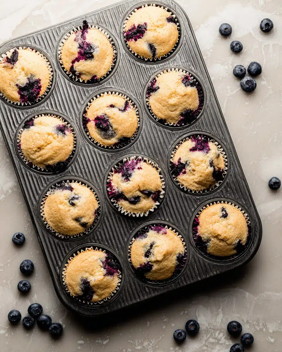 Greek Yogurt Blueberry Protein Muffins