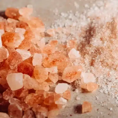 Does pink salt break a fast pink Himalayan salt crystals close up
